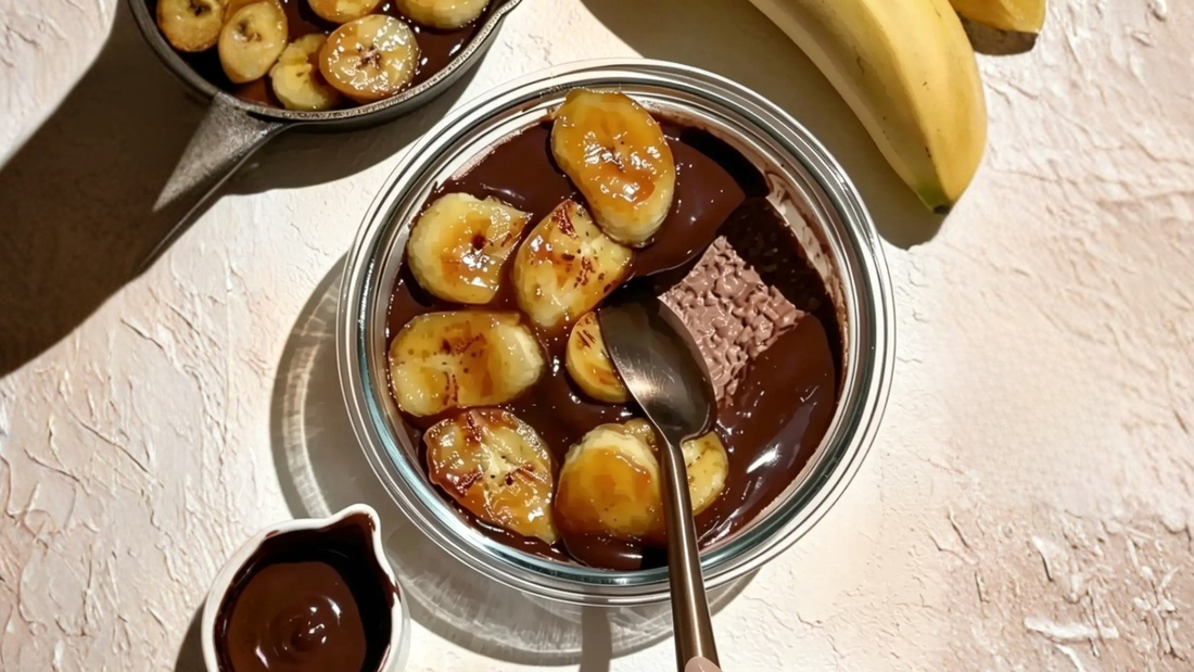 Caramelized Banana Chocolate Chia Pudding